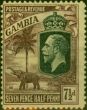 Old Postage Stamp Gambia 1922 7 1-2d Purple-Yellow SG119 Fine VLMM