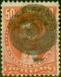 Valuable Postage Stamp from Hawaii 1883 50c Orange-Vermilion SG50 Fine Used