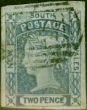 Valuable Postage Stamp from New South Wales 1851 2d Greyish Blue SG55 Good Used