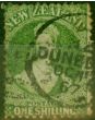 Old Postage Stamp New Zealand 1864 1s Deep Green SG123 Good Used