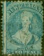 Old Postage Stamp New Zealand 1864 2d Pale Blue SG105 Good Used (2)