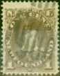 Rare Postage Stamp Newfoundland 1880 1c Dull Grey-Brown SG44 Fine Used