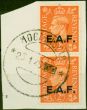 Valuable Postage Stamp Somalia E.A.F 1943 2d Pale Orange SGS2 V.F.U Pair on Piece 'Mogadishu' CDS