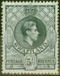 Old Postage Stamp from Swaziland 1944 5s Grey SG37b Fine Very Lightly Mtd Mint
