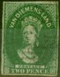 Collectible Postage Stamp from Tasmania 1855 2d Deep Green SG15 Very Fine Used
