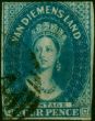 Tasmania 1855 4d Blue SG18 Good Used Queen Victoria (1840-1901) Valuable Stamps