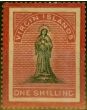 Collectible Postage Stamp Virgin Islands 1867 1s Black & Rose-Carmine SG19 Good to Fine MM