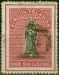 Rare Postage Stamp Virgin Islands 1868 1s Black & Rose-Carmine SG21a 'Long Tailed S' V.F.U
