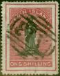 Collectible Postage Stamp Virgin Islands 1868 1s Black & Rose-Carmine SG21b Fine Used 'A13 Duplex'