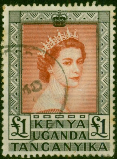 KUT 1954 £1 Brown-Red & Black SG180 Fine Used. Queen Elizabeth II (1952-2022) Used Stamps
