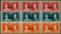 Valuable Postage Stamp from New Zealand 1937 Coronation Set of 3 SG72a-74a Short Opt in V.F. VLMM Strips of 3