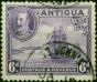 Antigua 1932 6d Violet SG87 Fine Used CDS  King George V (1910-1936) Collectible Stamps
