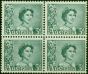 Australia 1959 3d Blue-Green SG311b Coil Block of 4 V.F MNH . Queen Elizabeth II (1952-2022) Mint Stamps
