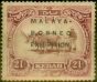 Old Postage Stamp Kedah 1922 21c Mauve & Purple SG42 Good MM