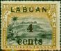 Valuable Postage Stamp Labuan 1904 4c on 18c SG133 Fine MM
