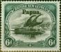 Collectible Postage Stamp from Papua New Guinea 1906 6d Black & Myrtle-Green SG18 V.F Lightly Mtd Mint
