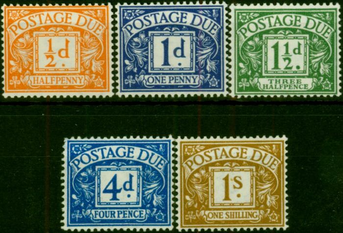 GB 1951-54 Postage Due Set of 5 SGD35-D39 Fine LMM . King George VI (1936-1952) Mint Stamps