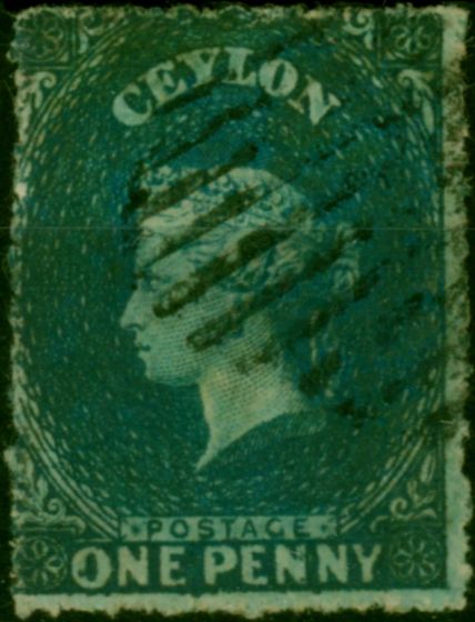 Ceylon 1861 1d Dull Blue SG28 Fine Used (3) Queen Victoria (1840-1901) Old Stamps