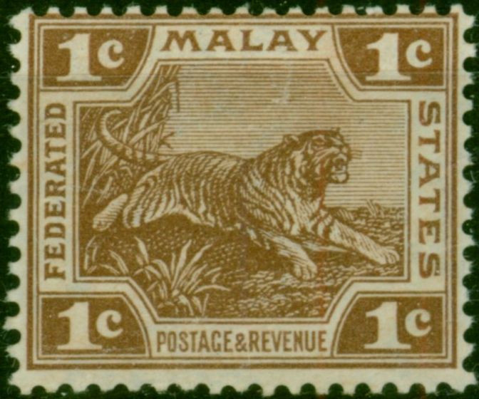 Fed of Malay States 1919 1c Deep Brown SG30 V.F VLMM 