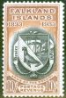 Old Postage Stamp from Falkland Islands 1933 10s Black & Chestnut SG137 Fine Very Lightly Mtd Mint
