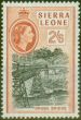 Collectible Postage Stamp from Sierra Leone 1956 2s6d Black & Chestnut SG219 V.F MNH
