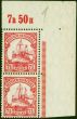 Valuable Postage Stamp from Tanganyika Mafia Island 1915 7 1/2h Carmine SGM3Var Opt'Partially Albino' V.F MNH Rare Pair