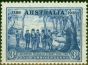 Rare Postage Stamp from Australia 1937 3d Bright Blue SG194 V.F MNH