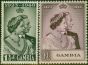 Gambia 1948 RSW Set of 2 SG164-165 Fine LMM King George VI (1936-1952) Old Royal Silver Wedding Stamp Sets