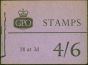 Valuable Postage Stamp from GB 1959 Feb 4s6d Wilding Booklet SGL24 Complete & Fine