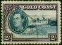 Old Postage Stamp Gold Coast 1938 2s Blue & Violet SG130 Fine Used Stamp