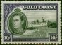 Old Postage Stamp Gold Coast 1940 10s Black & Violet SG132 Good MNH