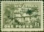 Valuable Postage Stamp from New Guinea 1931 £1 Olive-Grey SG149 Fine Very Lightly Mtd Mint