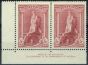Rare Postage Stamp from Australia 1938 5s Claret SG176 Very Lightly Mtd Mint Imprint Pair