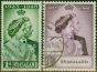 Nyasaland 1948 RSW Set of 2 SG161-162 V.F.U King George VI (1936-1952) Collectible Royal Silver Wedding Stamp Sets