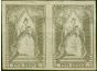 Rare Postage Stamp from Victoria 1854 2d Grey-Drab SG22 Fine Unused Pair Scarce 1962 B.P.A Certificate