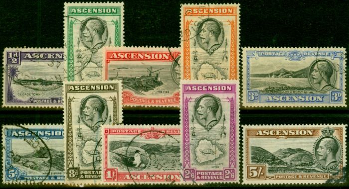 Ascension 1934 Set of 10 SG21-30 V.F.U King George V (1910-1936) Valuable Stamps