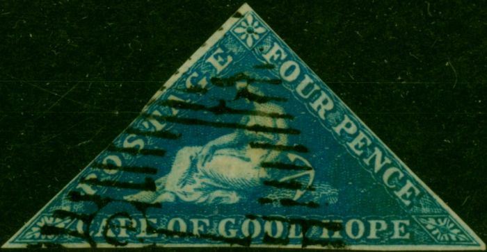 C.O.G.H 1853 4d Deep Blue SG2 Fine Used . Queen Victoria (1840-1901) Used Stamps