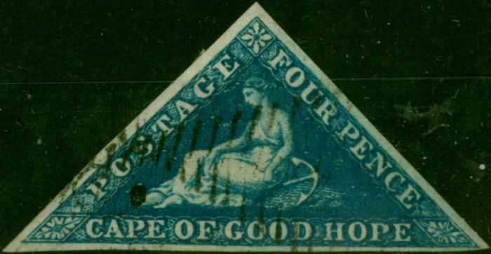 C.O.G.H 1853 4d Deep Blue SG4 V.F.U  Queen Victoria (1840-1901) Old Stamps
