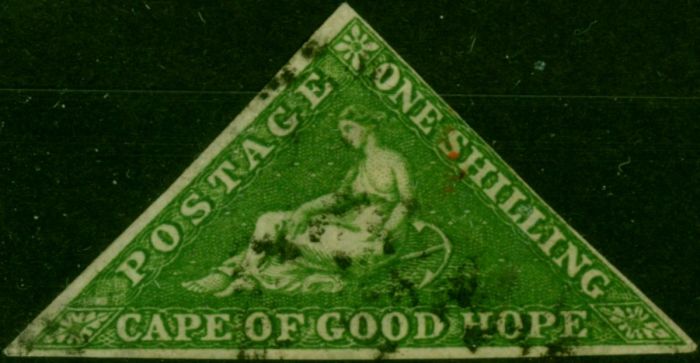 C.O.G.H 1858 1s Bright Yellow-Green SG8 Fine Used (3). Queen Victoria (1840-1901) Used Stamps
