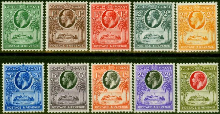 Valuable Postage Stamp Gold Coast 1928 Set of 10 SG103-112 Fine & Fresh LMM