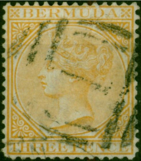 Bermuda 1874 3d Yellow-Buff SG5a Fine Used Queen Victoria (1840-1901) Valuable Stamps