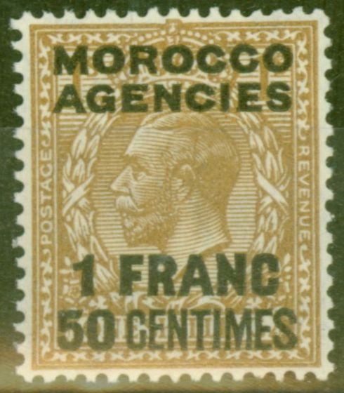 Collectible Postage Stamp from Morocco Agencies 1934 1F50 Bistre-Brown SG211 Very Fine Lightly Mtd Mint
