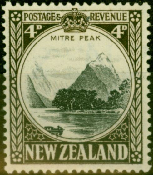 Valuable Postage Stamp from New Zealand 1941 4d Black SG583c P.14 Fine Lightly Mtd Mint (2)