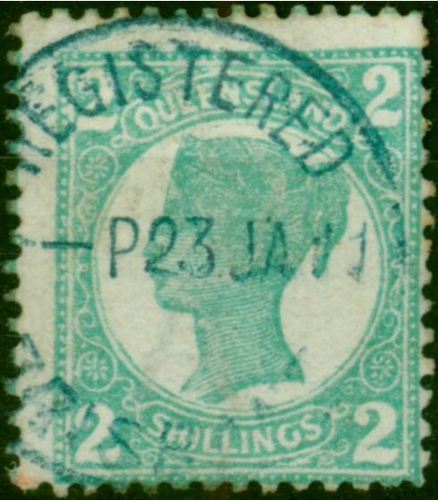 Queensland 1908 2s Turquoise-Green SG300 Good Used  King Edward VII (1902-1910) Rare Stamps