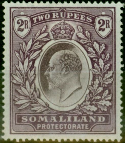 Valuable Postage Stamp Somaliland 1904 2R Dull & Bright Purple SG42 Fine MM