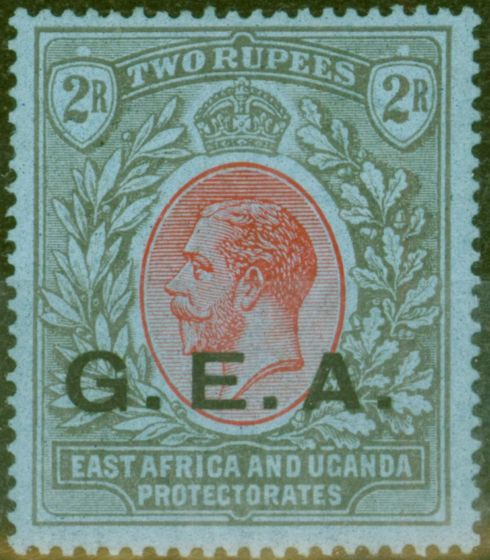 Valuable Postage Stamp from Tanganyika G.E.A 1921 2R Red & Black-Blue SG66 V.F Lightly Mtd Mint