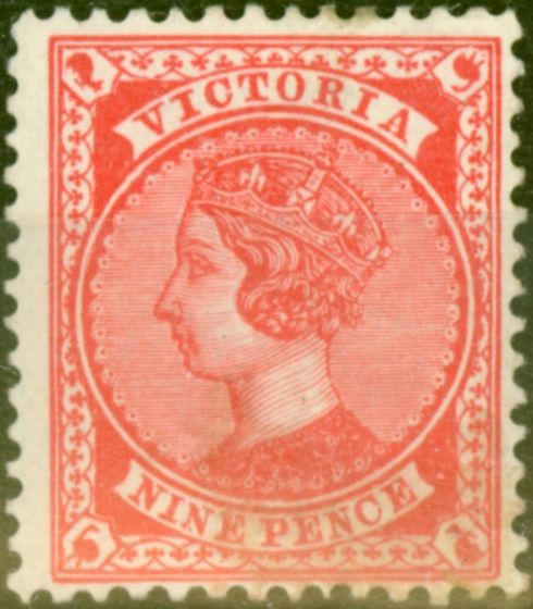 Collectible Postage Stamp from Victoria 1896 9d Rosine SG340 Fine Mtd Mint