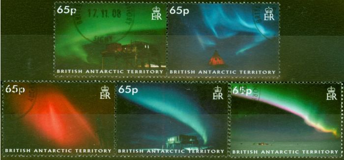 Valuable Postage Stamp B.A.T 2008 Aurora Set of 5 SG490-494 V.F.U