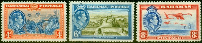 Valuable Postage Stamp from Bahamas 1938 Set of 3 SG158-160 Fine Very Lightly Mtd Mint (2)