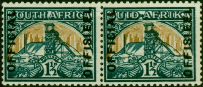 South Africa 1949 1 1/2d Blue-Green & Yellow-Buff SG034 Fine & Fresh LMM . King George VI (1936-1952) Mint Stamps